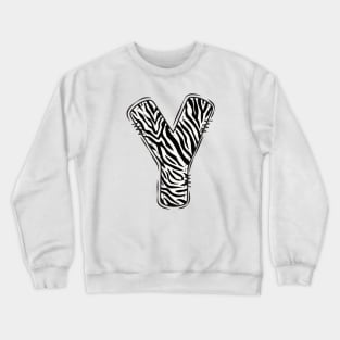 Zebra Letter Y Crewneck Sweatshirt